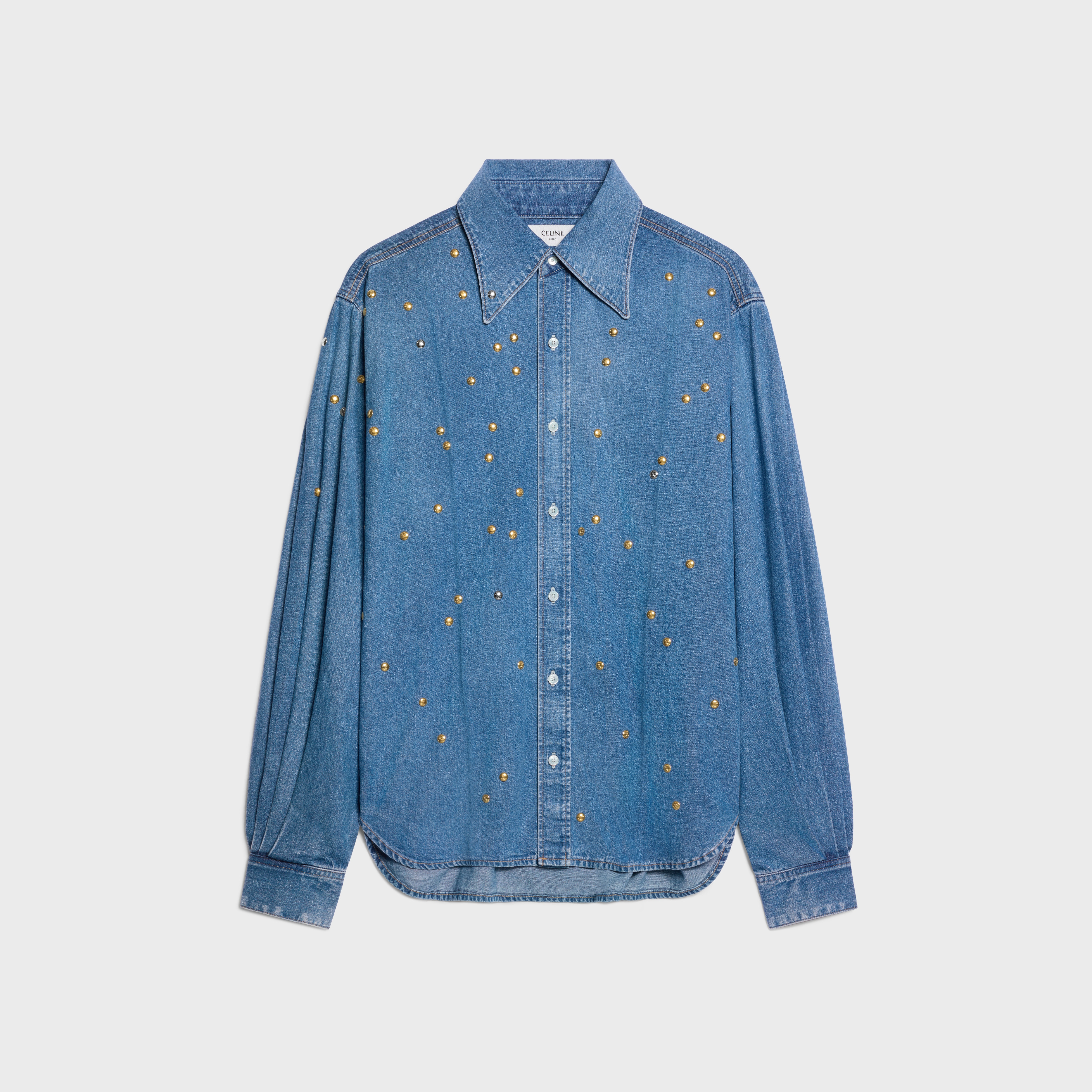 トップス CELINE shirt IN COTTON DENIM - INDIGO WHISPER | CELINE